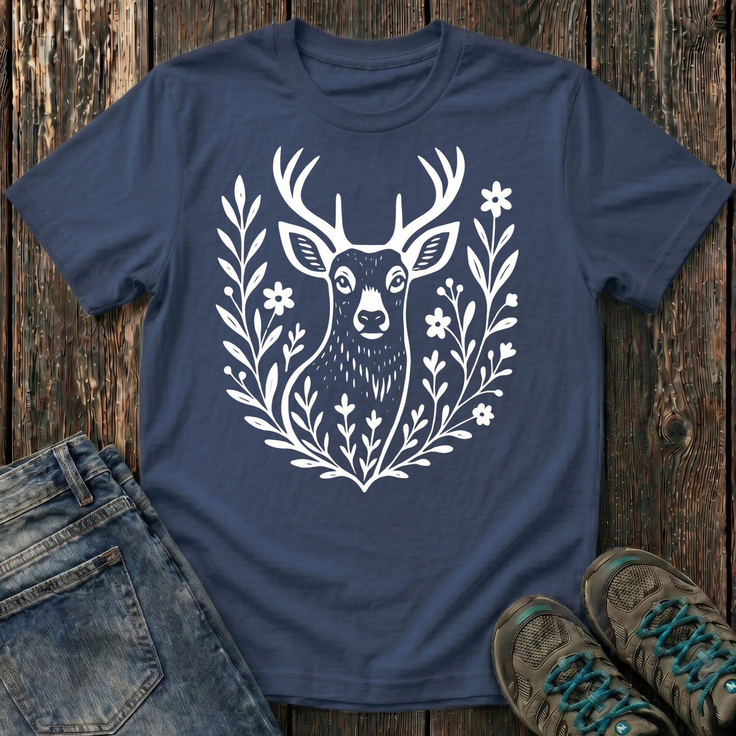 Children's Deer Portrait T-shirt