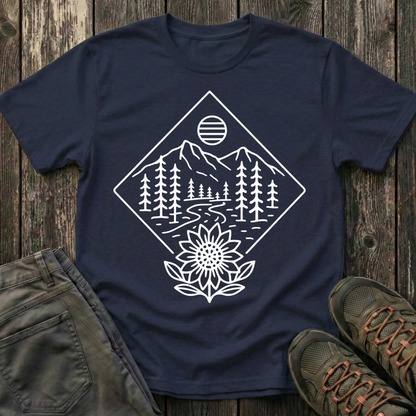 Sun Over Sunflower Landscape T-shirt