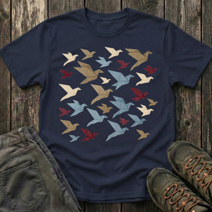 Origami Flock Of Birds T-shirt
