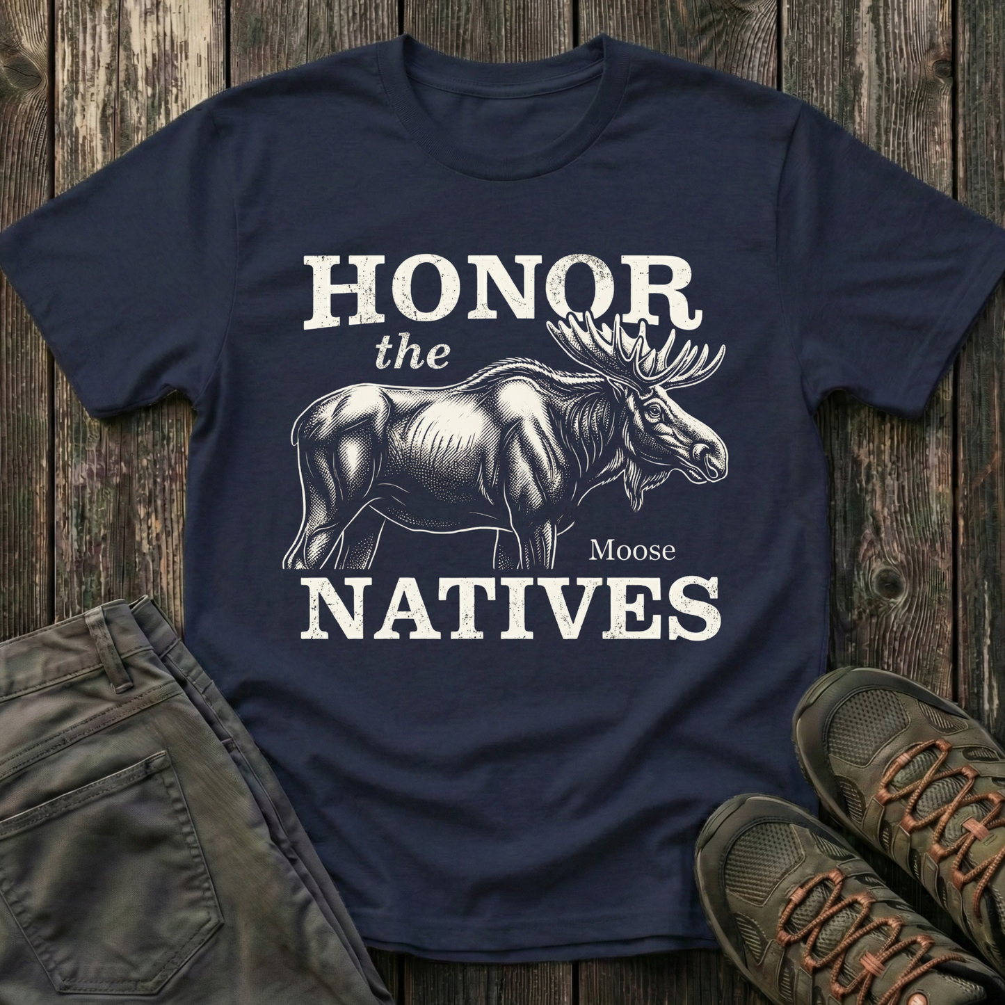 Honor The Natives Moose T-shirt