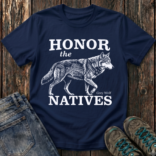 Children's Honor The Natives Grey Wolf T-shirt
