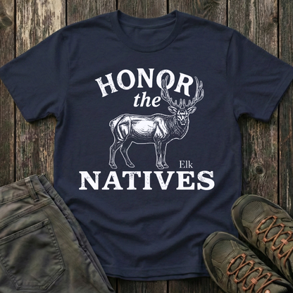 Honor The Natives Elk T-shirt White