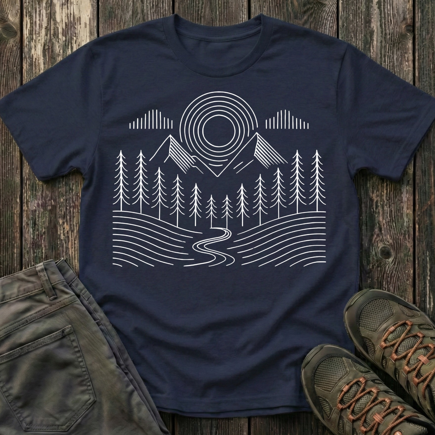 Simple Landscape Geometry T-shirt