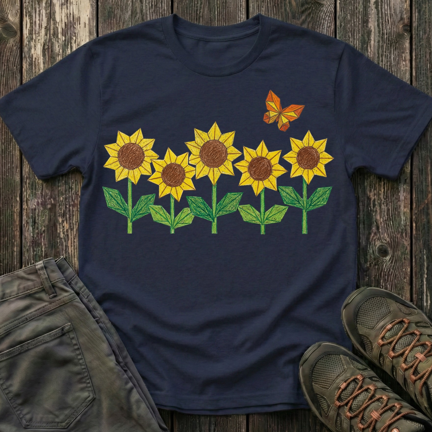 Origami Sunflowers T-shirt