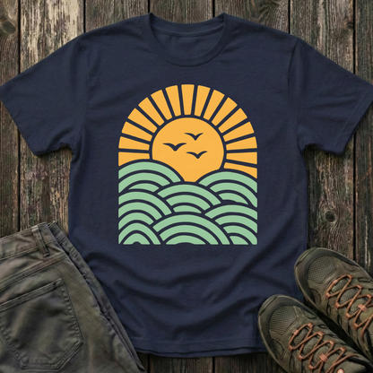 Sunrise Over Serene Waves T-shirt