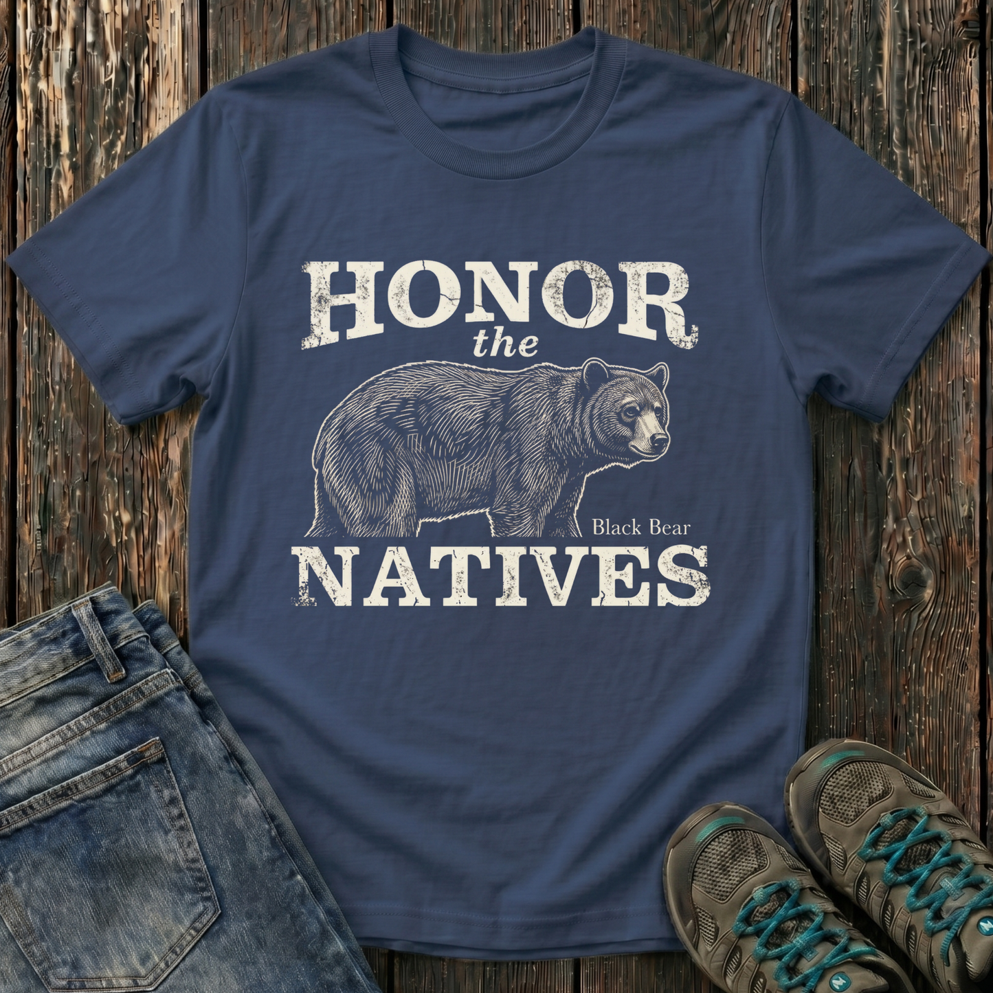 Children's Honor The Natives Black Bear T-shirt