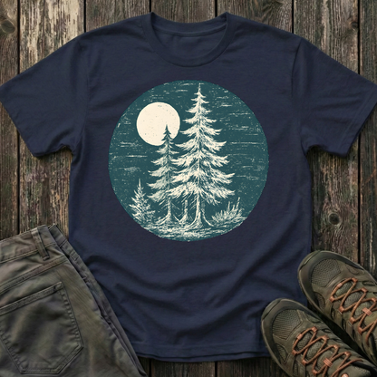Hand Stamped Moonlit Forest T-shirt