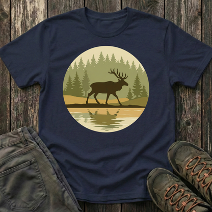 Elk Forest Reflection T-shirt