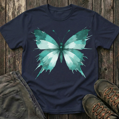 Watercolor Teal Butterfly T-shirt