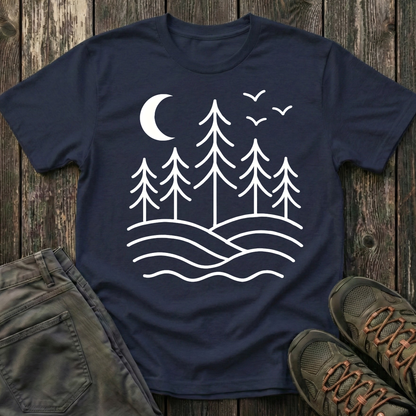 Pines Under Moon T-shirt