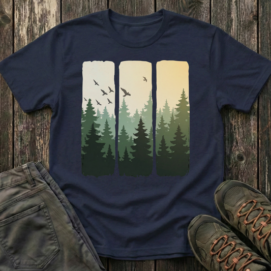 Sunlit Forest Brushstrokes T-shirt