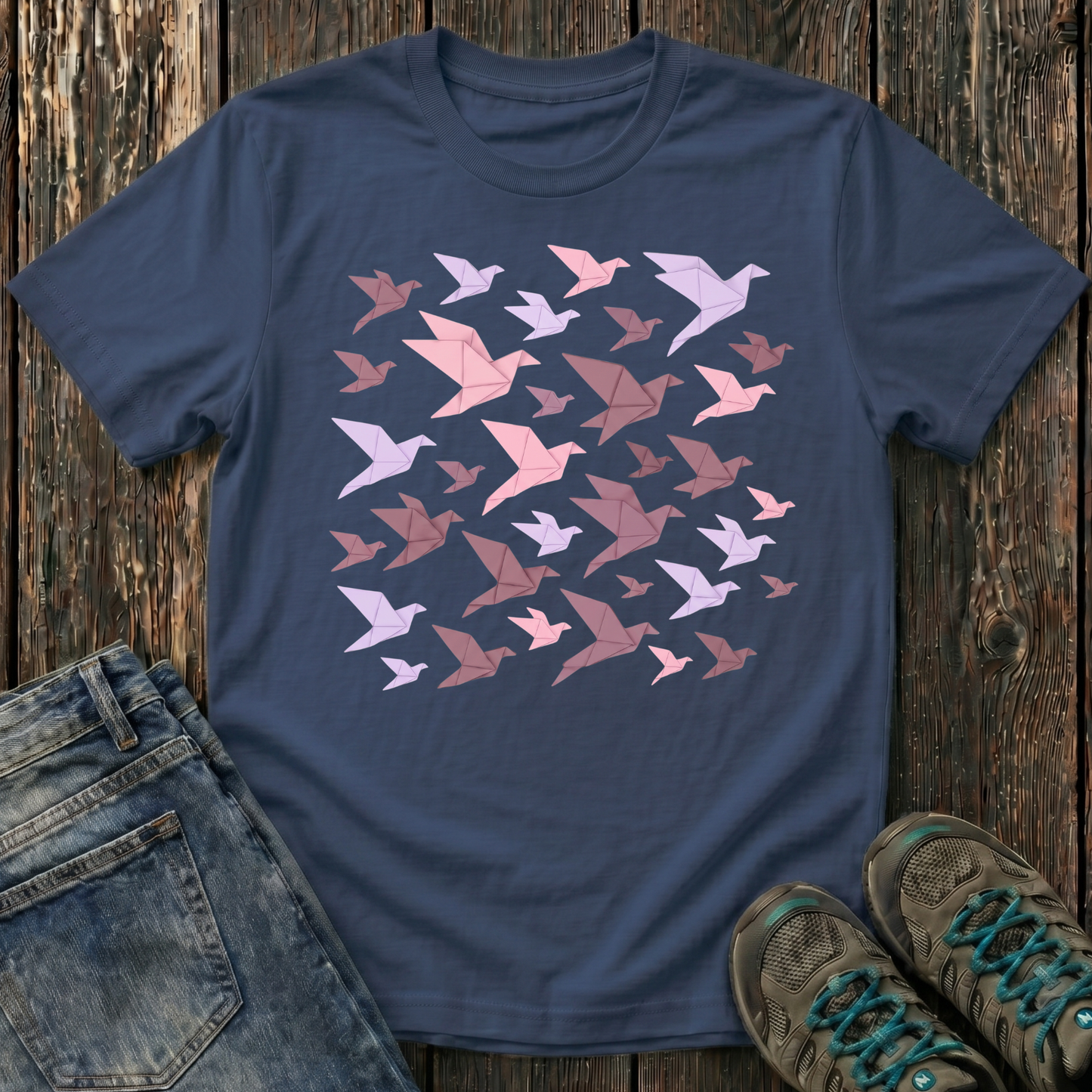 Children's Origami Birds Summer T-shirt