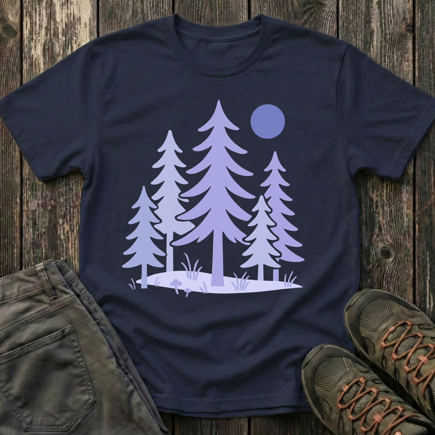 Serene Purple Forest T-shirt