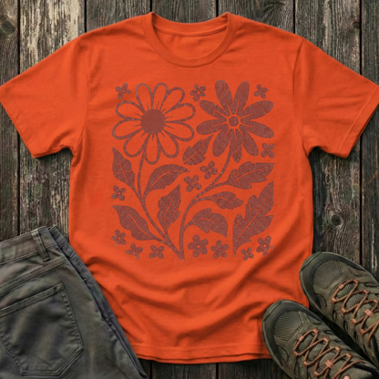 Crimson Flora T-shirt