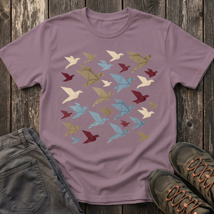 Origami Flock Of Birds T-shirt