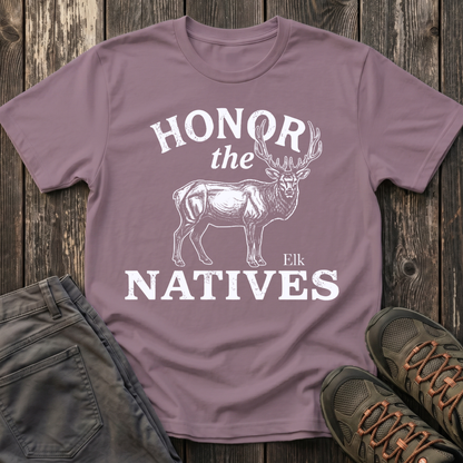 Honor The Natives Elk T-shirt White