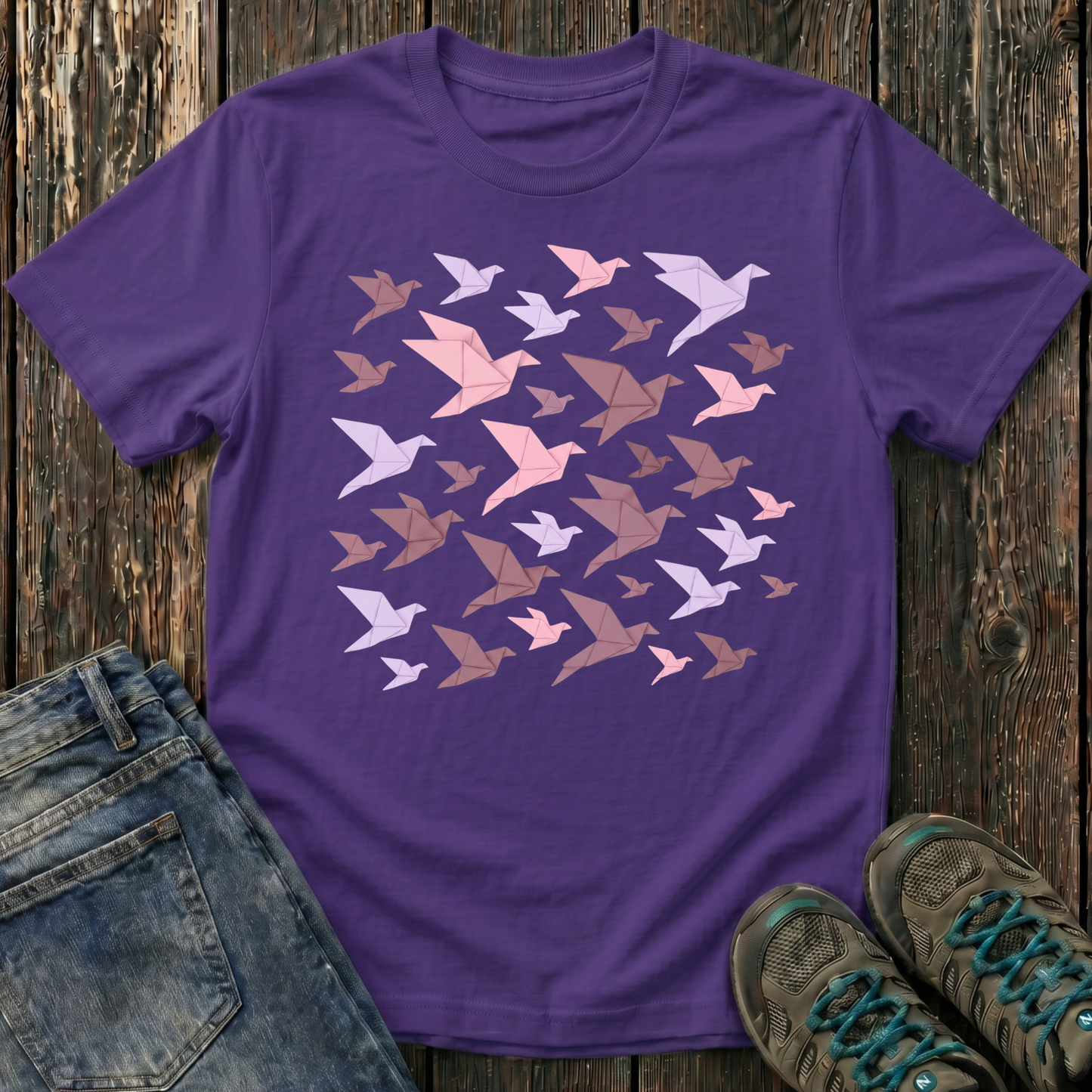 Children's Origami Birds Summer T-shirt