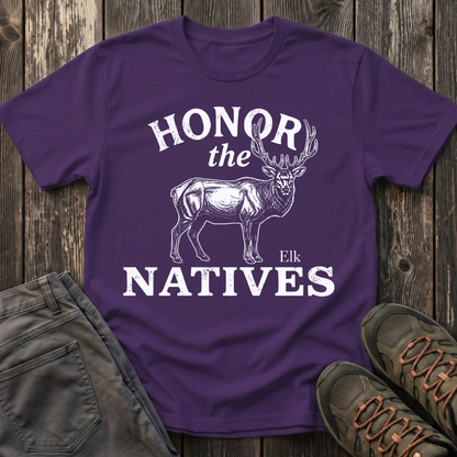 Honor The Natives Elk T-shirt White