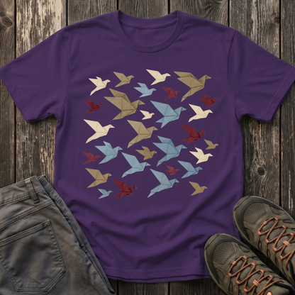 Origami Flock Of Birds T-shirt