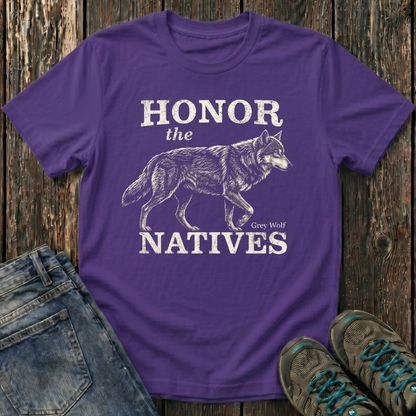 Children's Honor The Natives Grey Wolf T-shirt