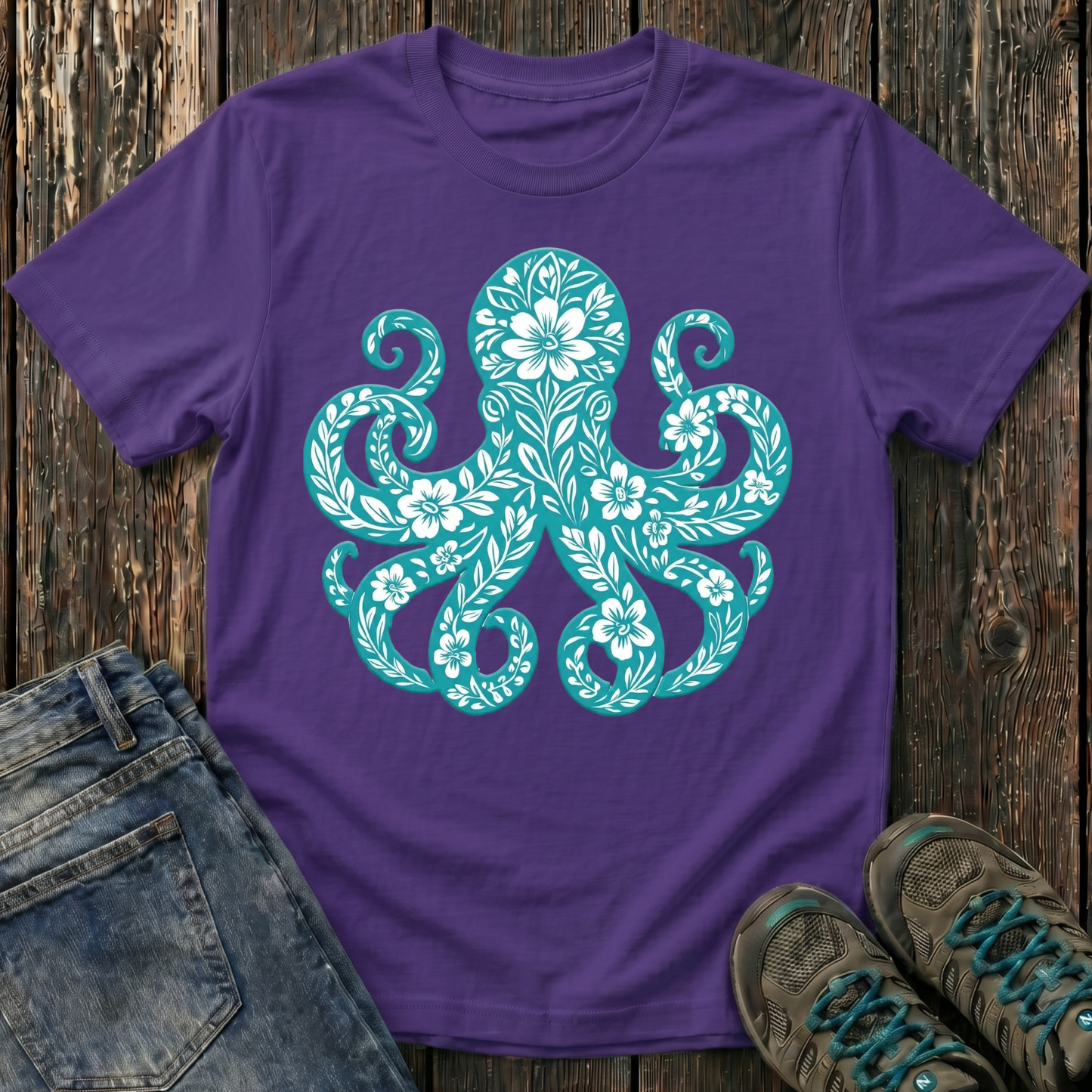 Children's Blooming Octopus T-shirt