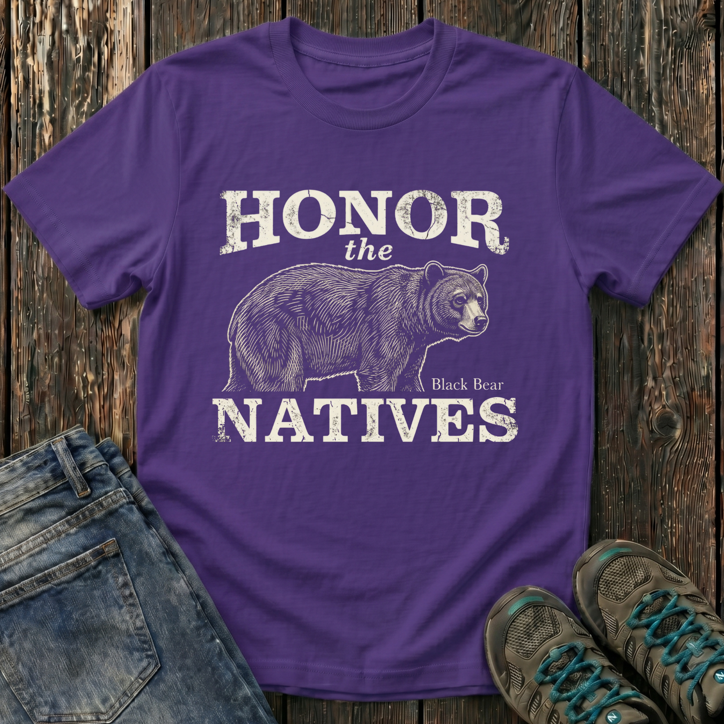 Children's Honor The Natives Black Bear T-shirt