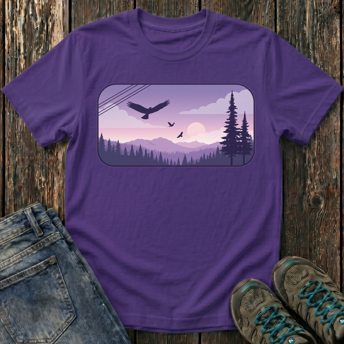 Children's Soaring Above the Twilight Pines T-shirt