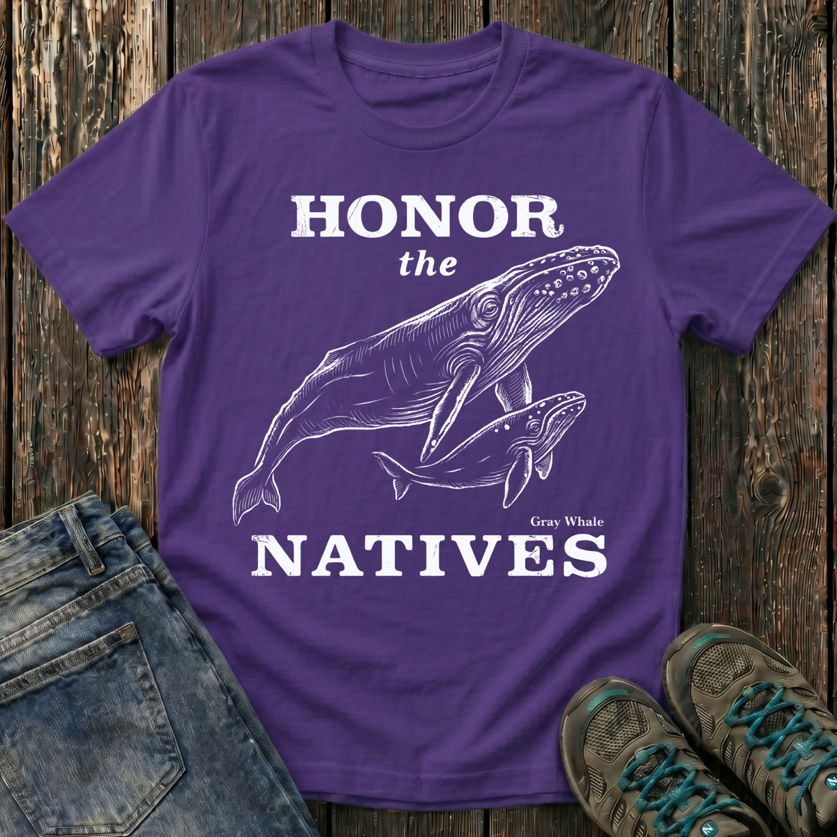 Children's Honor The Natives Gray Whale T-shirt