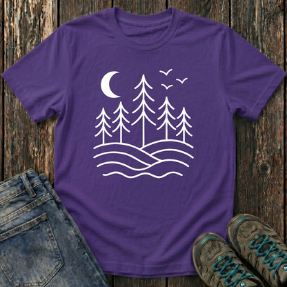 Children's Pines Under Moon T-shirt