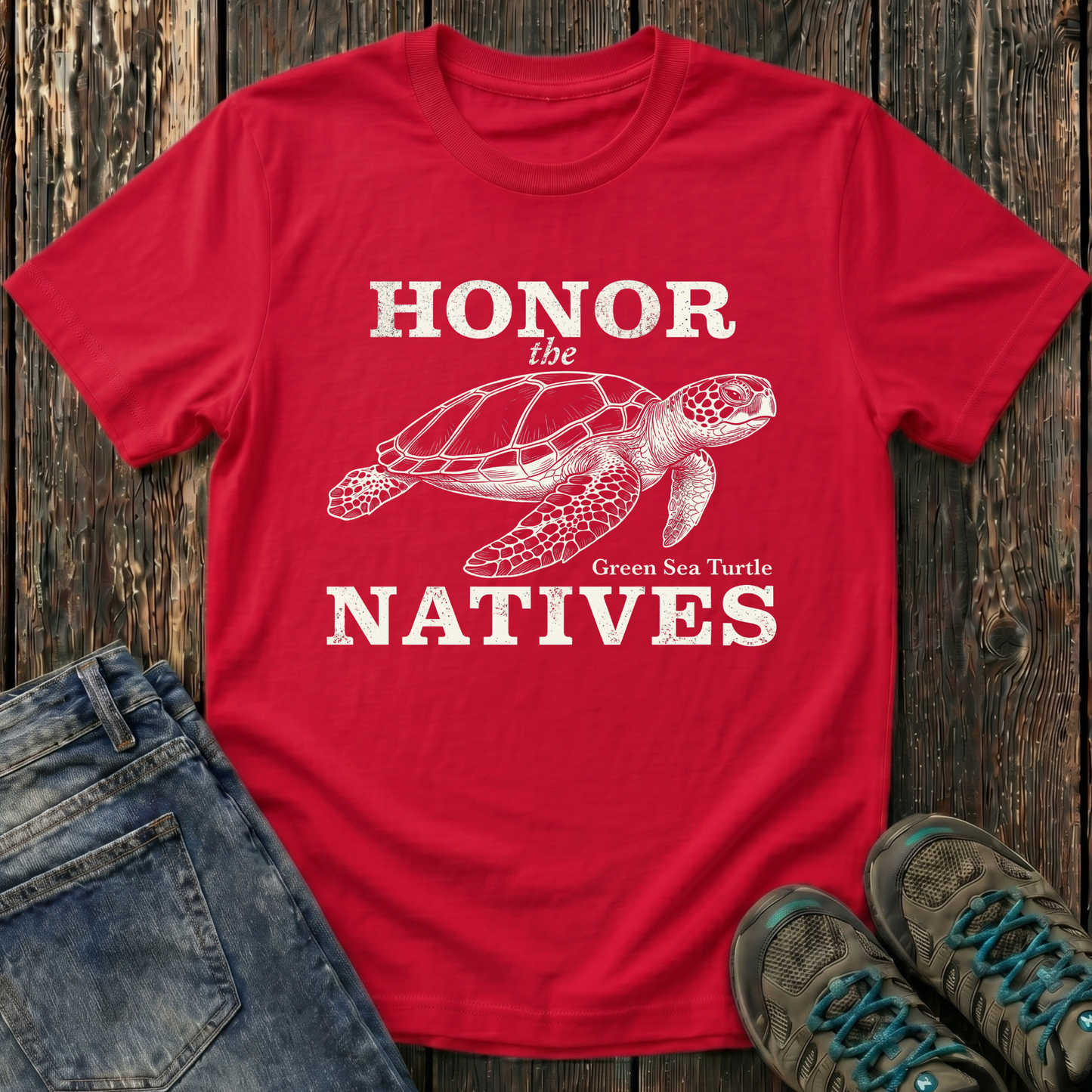 Children's Honor The Natives Green Sea Turtle T-shirt