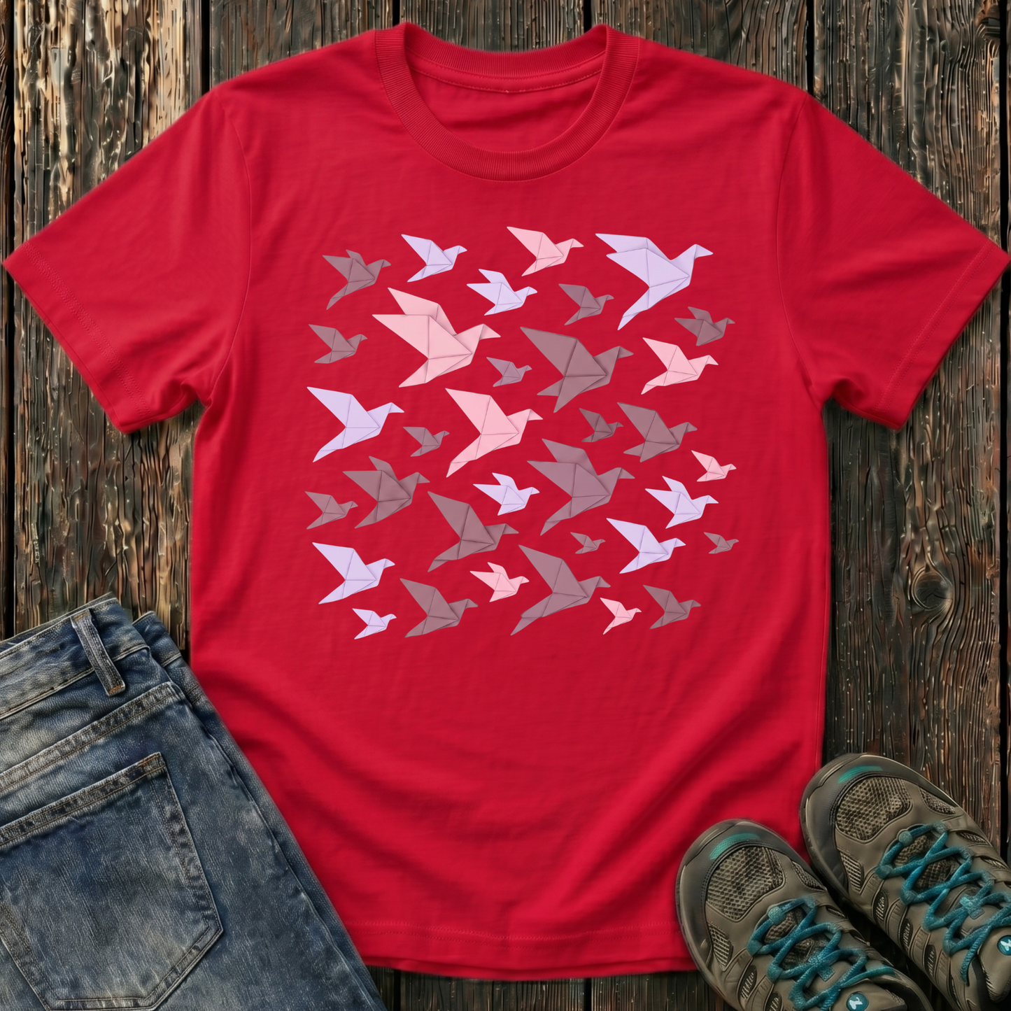 Children's Origami Birds Summer T-shirt