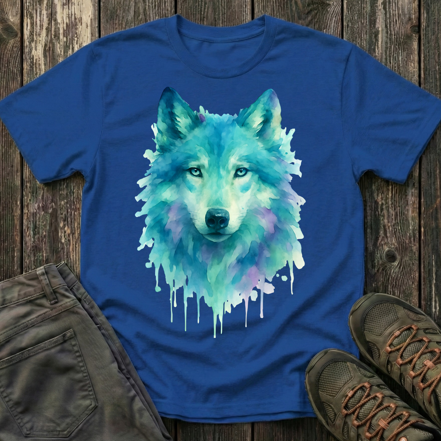 Watercolor Wolf Portrait T-shirt