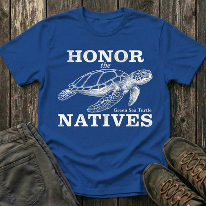 Honor The Natives Green Sea Turtle T-shirt