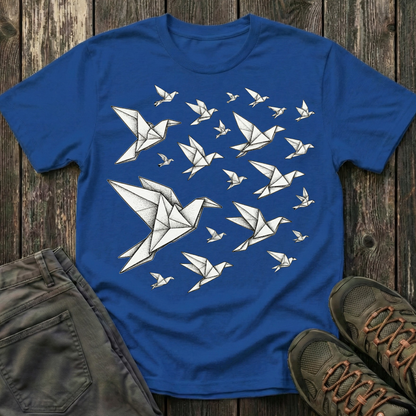 Origami Birds In Flight T-shirt