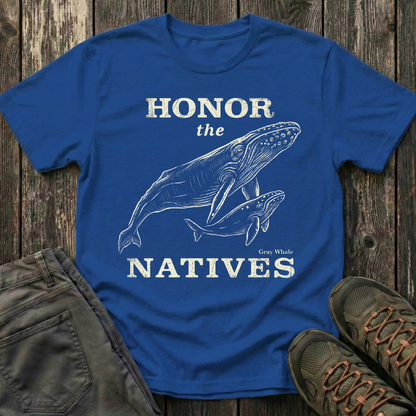 Honor The Natives Gray Whale T-shirt