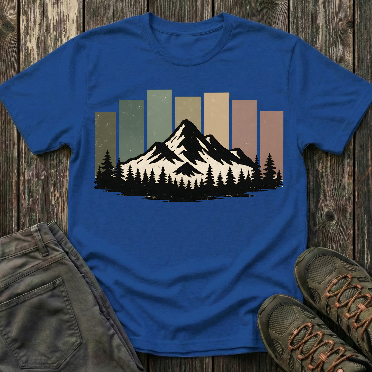 Mountain Peak Earth Tones T-shirt