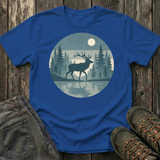 Elk Under Moonlight T-shirt