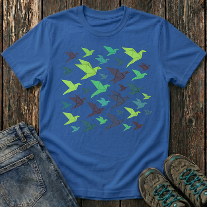 Children's Origami Birds Winter T-shirt