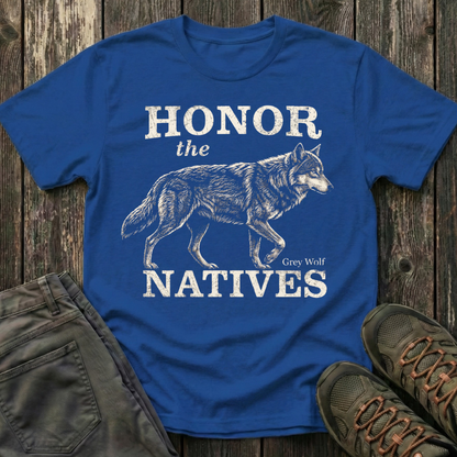 Honor The Natives Grey Wolf T-shirt