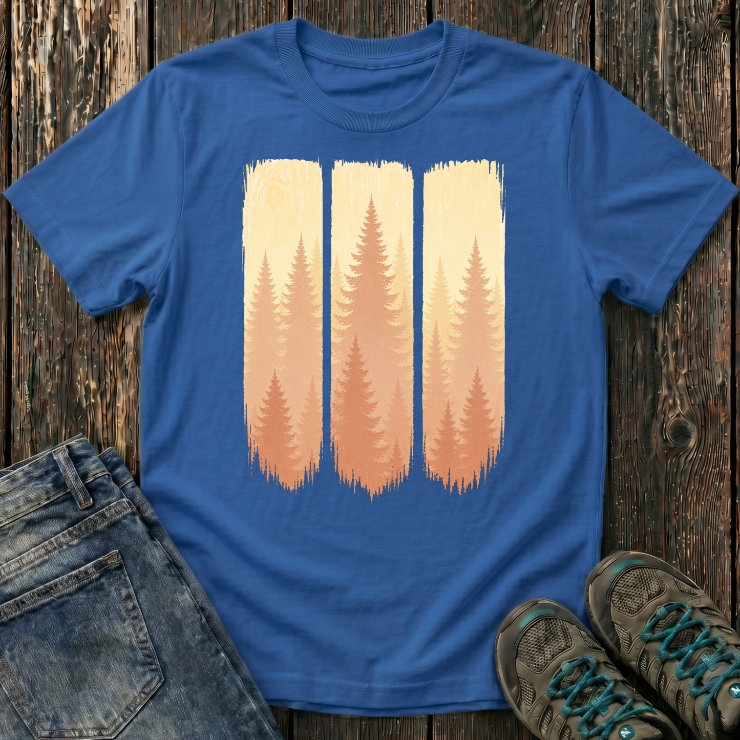 Children's Forest Sunset Brushstrokes T-shirt