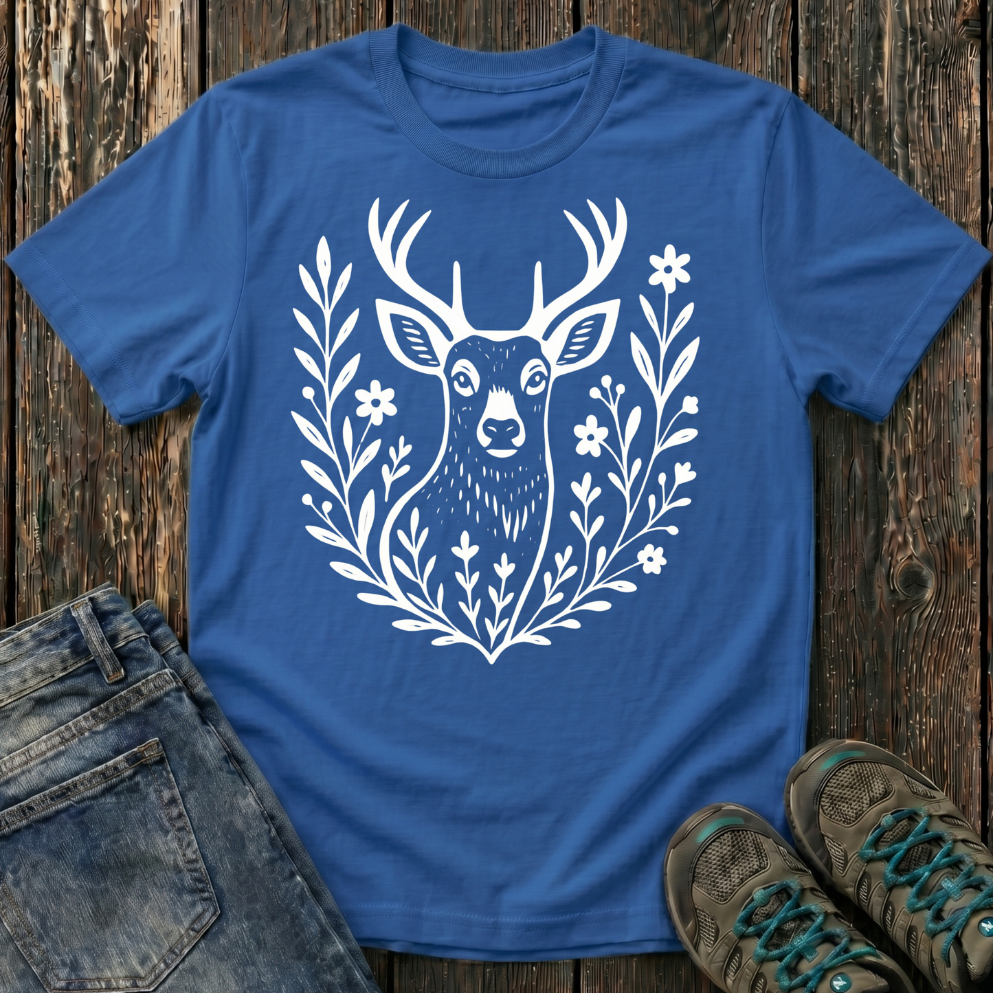 Children's Deer Portrait T-shirt