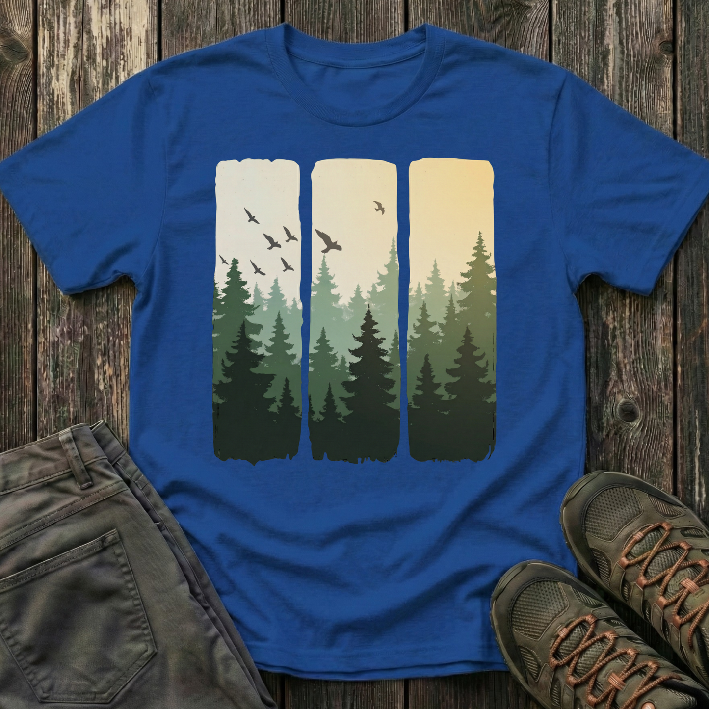 Sunlit Forest Brushstrokes T-shirt