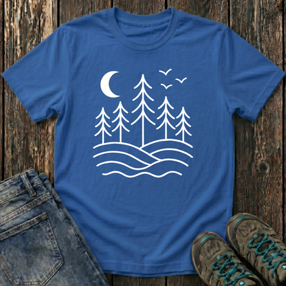 Children's Pines Under Moon T-shirt