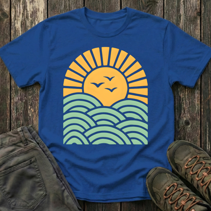 Sunrise Over Serene Waves T-shirt