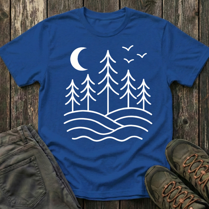 Pines Under Moon T-shirt