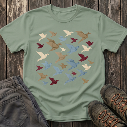 Origami Flock Of Birds T-shirt
