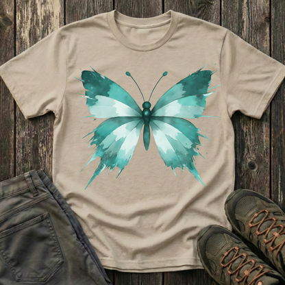 Watercolor Teal Butterfly T-shirt