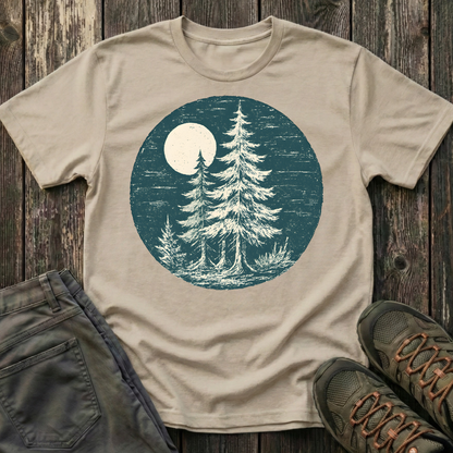 Hand Stamped Moonlit Forest T-shirt