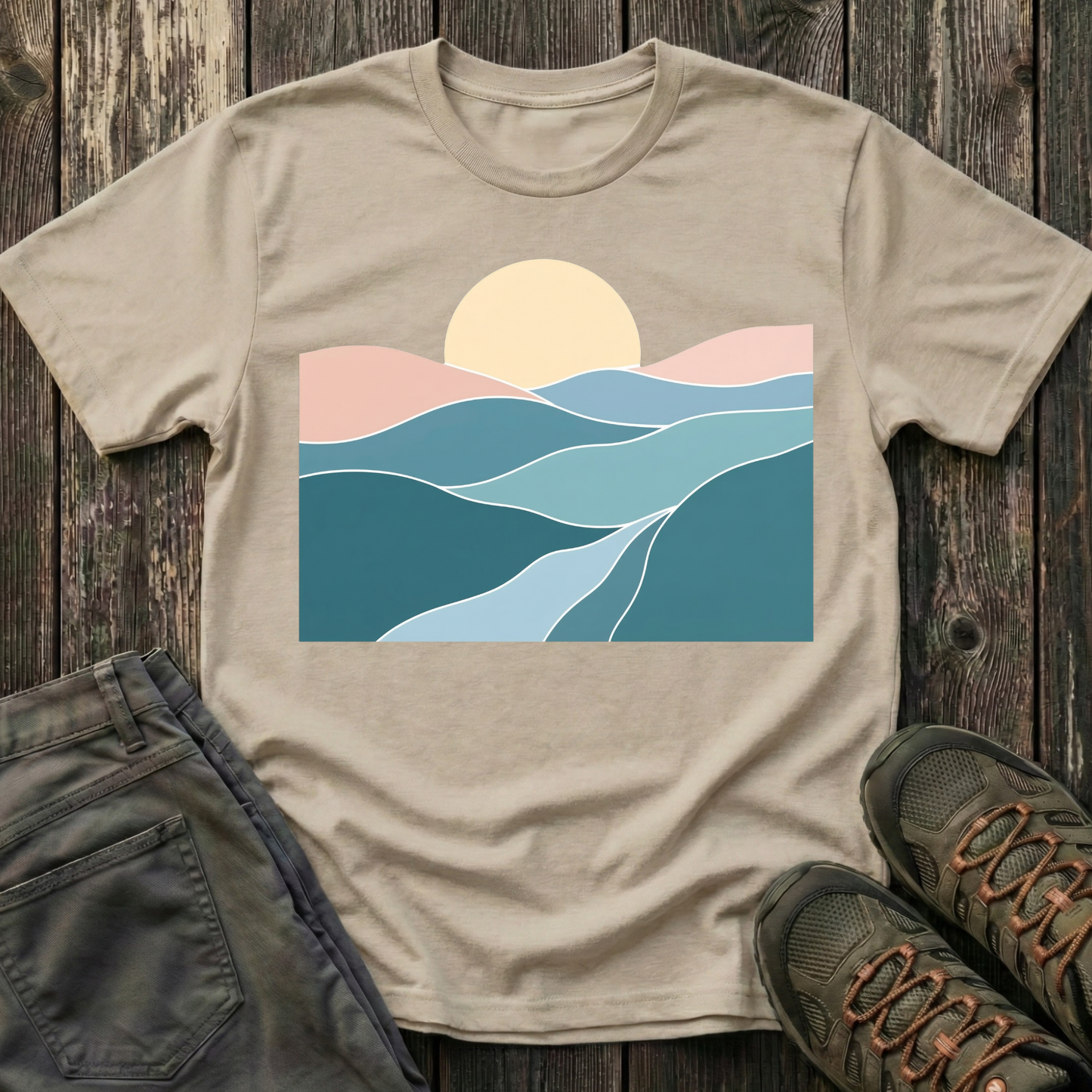 Sunset Over Rolling Hills T-shirt