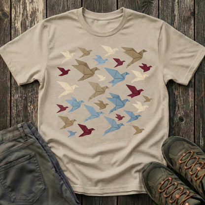Origami Flock Of Birds T-shirt